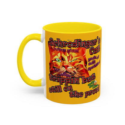 schrodinger's cat - Accent Mug (yellow)