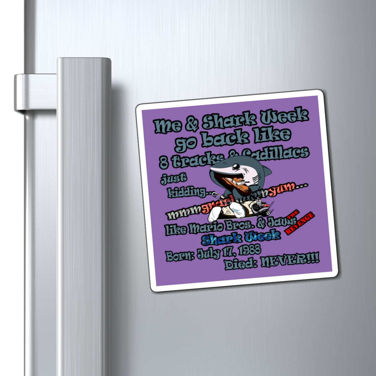 shark week - Magnets - (light purple)
