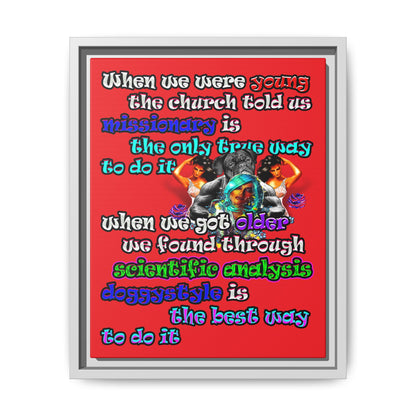 doggystyle - framed canvas art (red)
