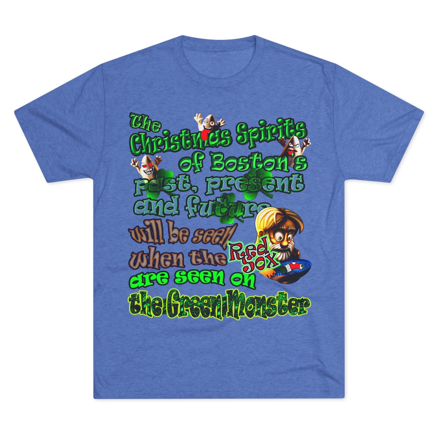 christmas spirits of boston - Unisex Tri-Blend Crew Tee