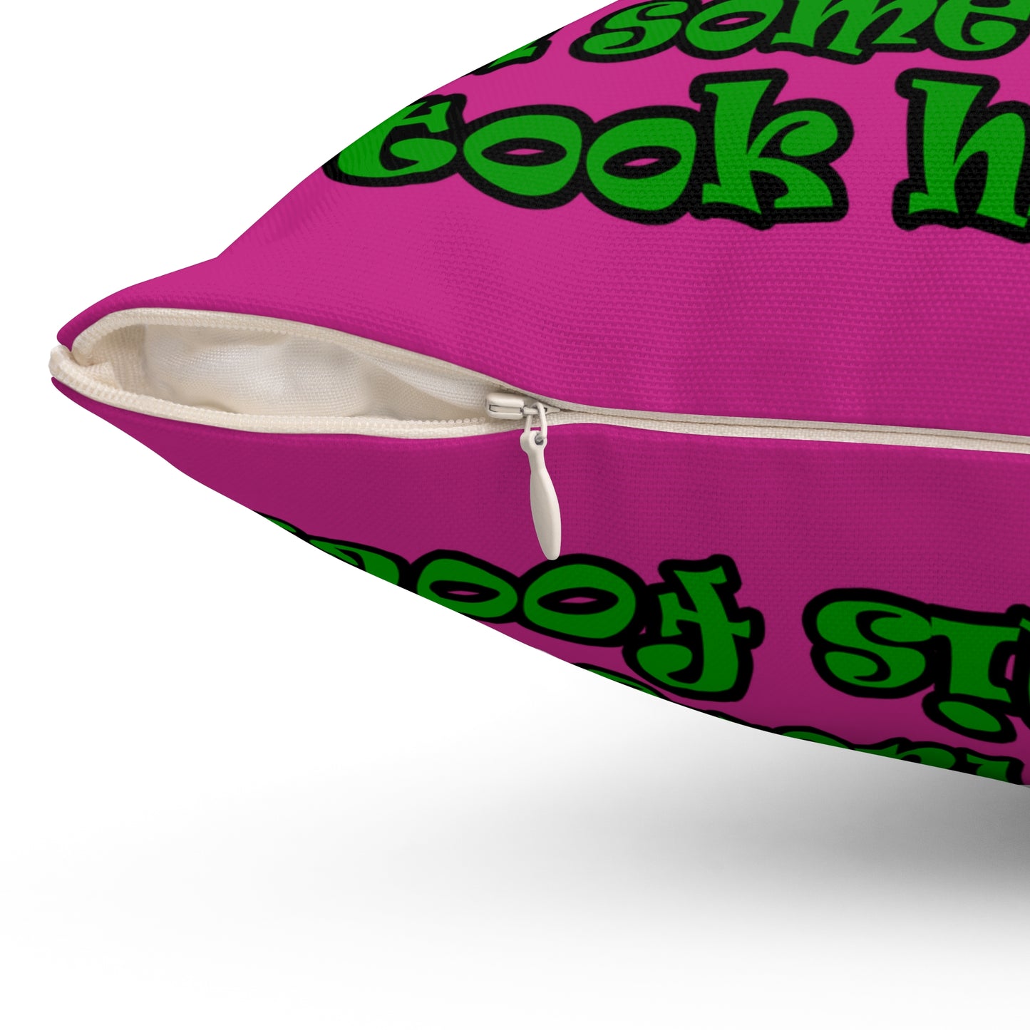 turtle race - Spun Polyester Square Pillow - (pink)