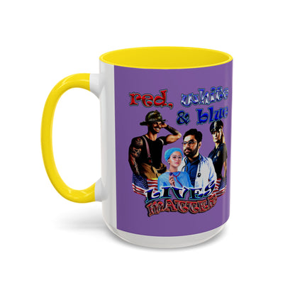 rw&b lives matter - Accent Mug (light purple)