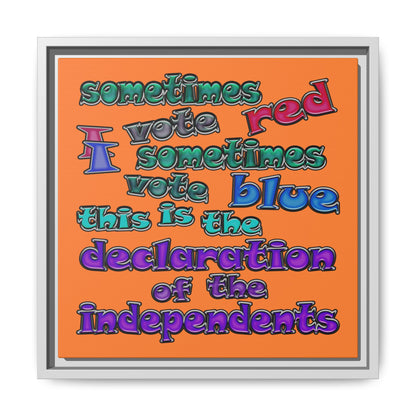 declaration of the independents - framed canvas art (crusta)