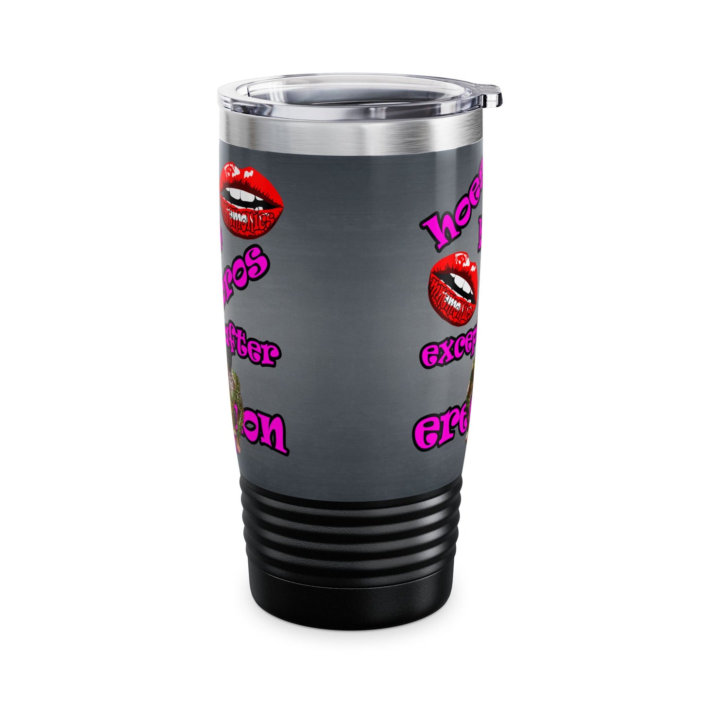 hoes b4 bros - Ringneck Tumbler, 20oz (grey-light grey)