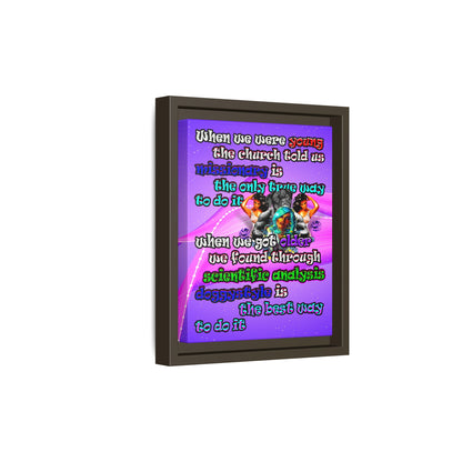 doggystyle - framed canvas art (purple-pink wave)