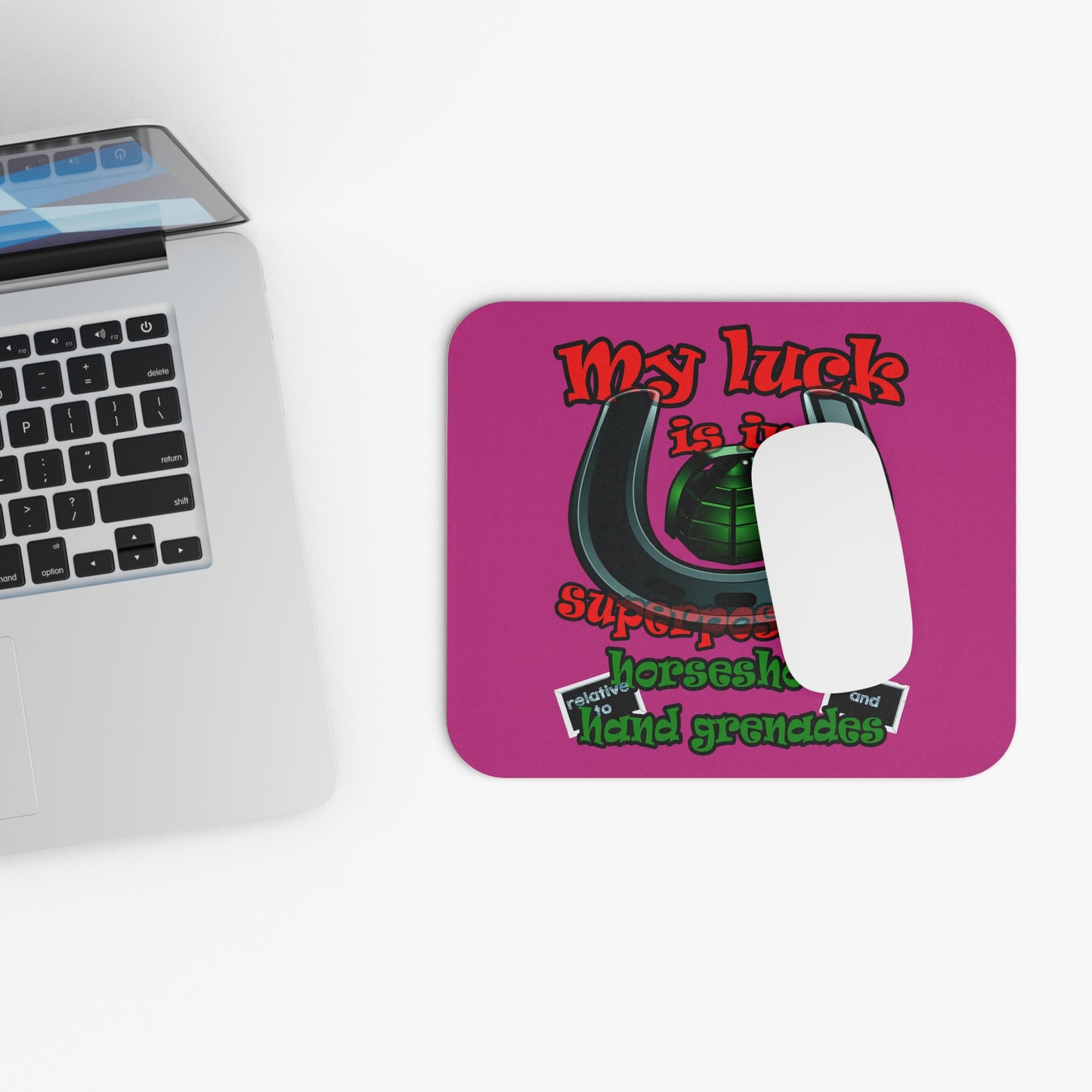 my luck - Mouse Pad (Rectangle) (pink)