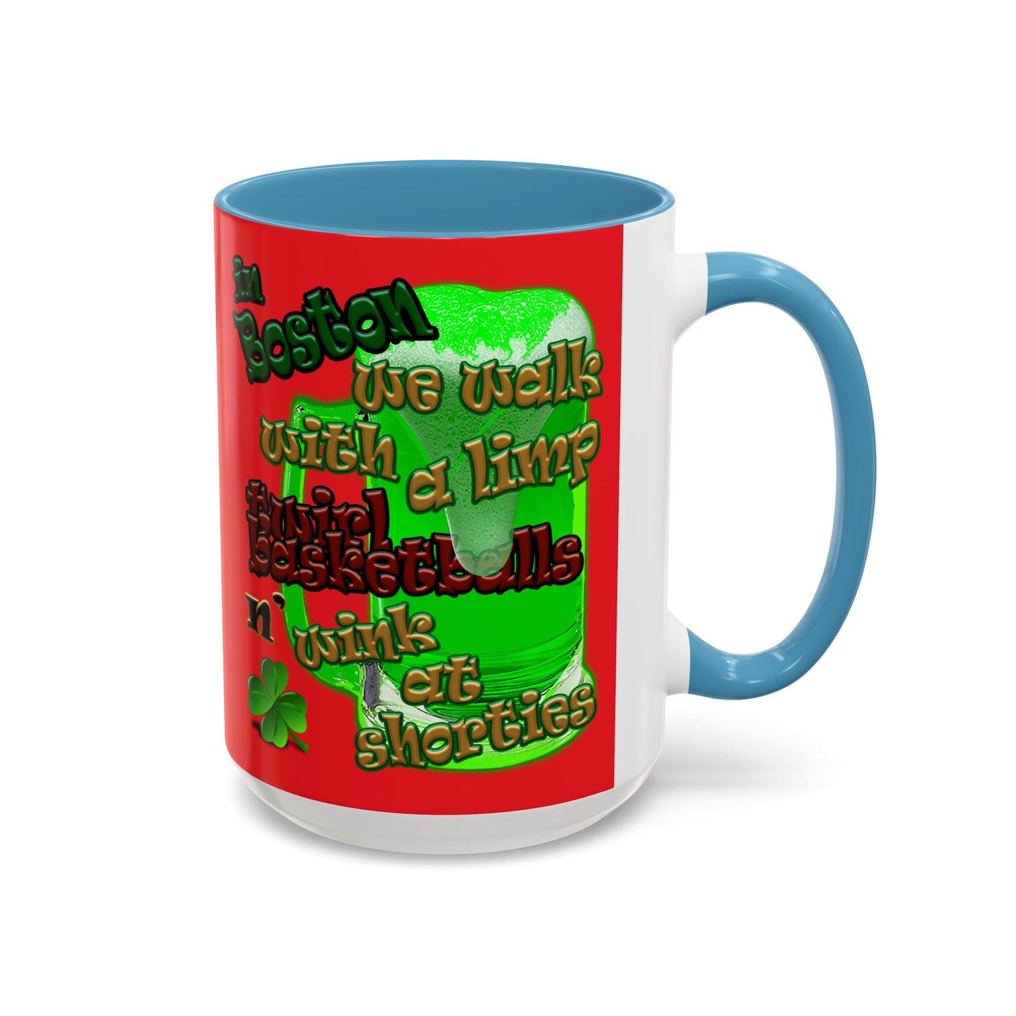 celtics logo - Accent Mug (red)