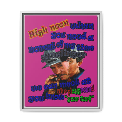 high noon - framed canvas art (pink)