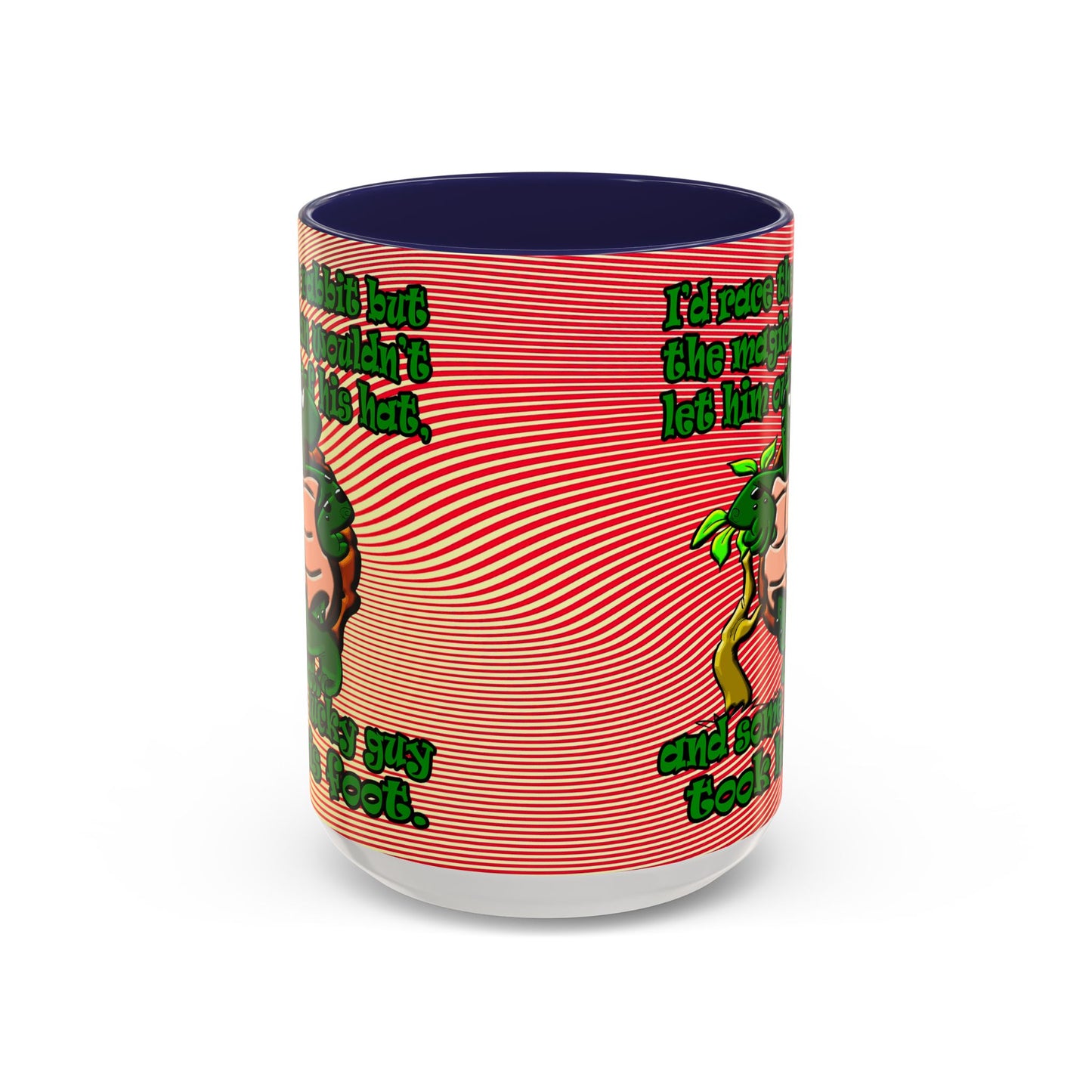 turtle race - Accent Mug (yellow-orange wave)