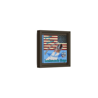 shoot for the stars - framed canvas art (light blue)