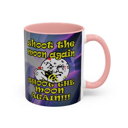 shoot the moon again - Accent Mug (grey-pink wave)