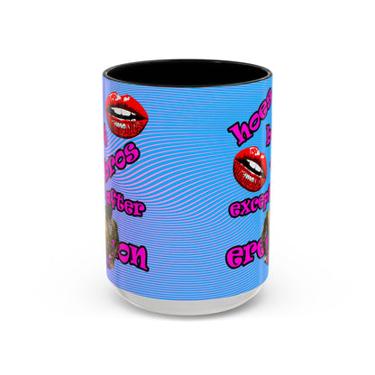 hoes b4 bros - Accent Mug (light blue-purple wave)