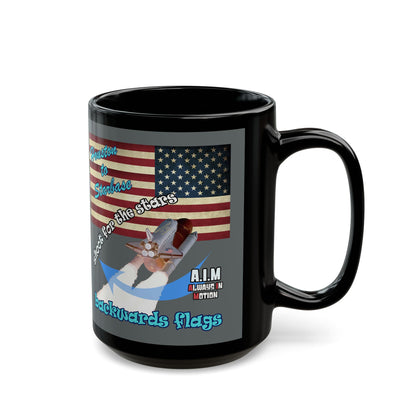 shoot for the stars - Black Mug (dark grey)