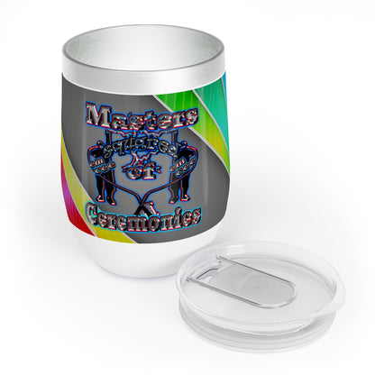 em cee squared - Chill Wine Tumbler (rainbow split)