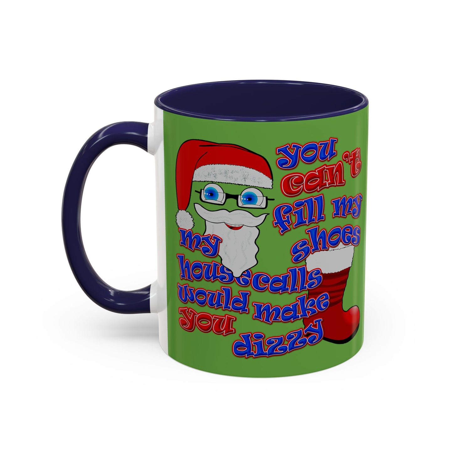 santa's shoes - Accent Mug (green)