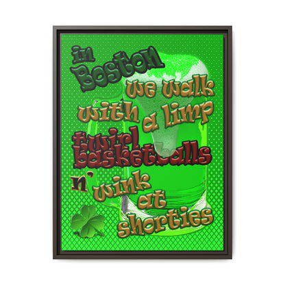 celtics logo - framed canvas art (logo green)