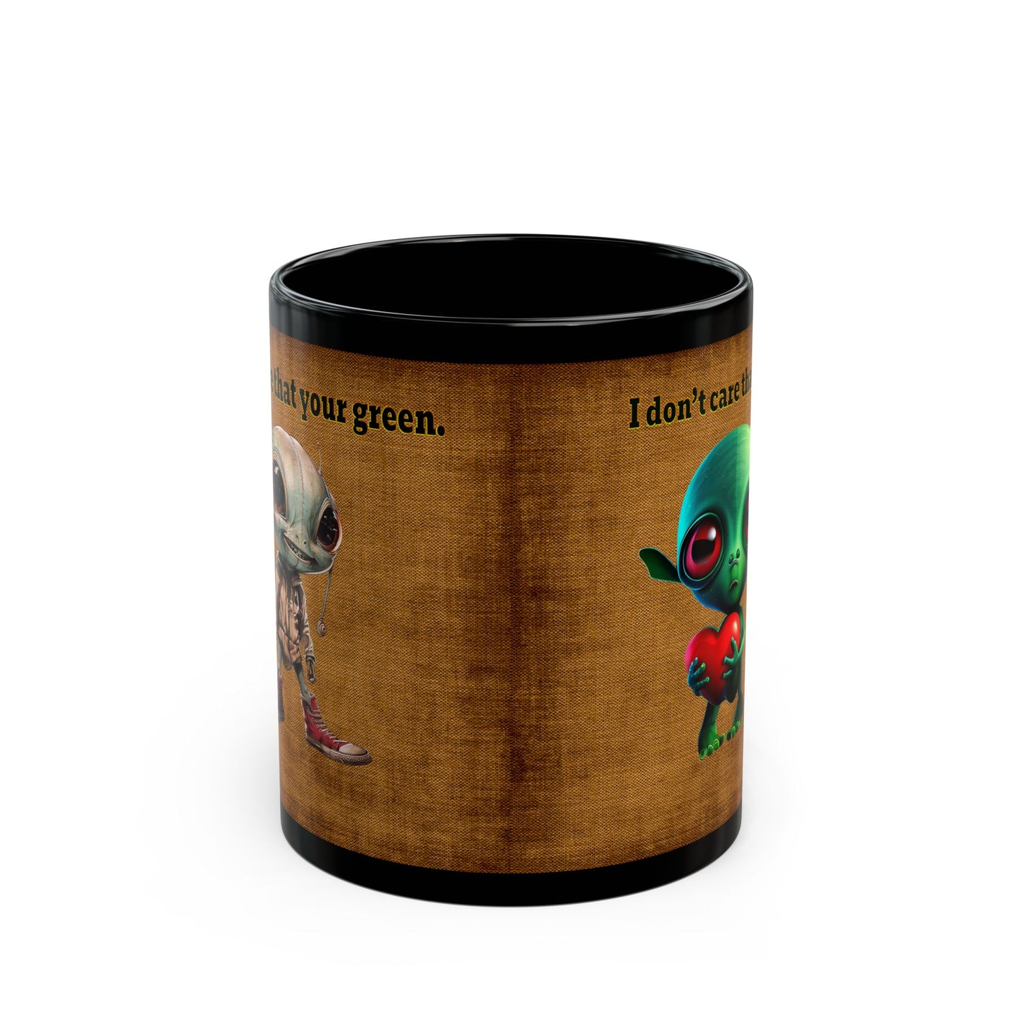 I don't care that your grey - Black Mug (brown papyrus)