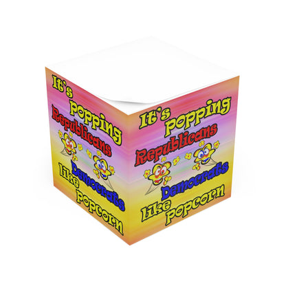 popping like popcorn - note cube (color blur)
