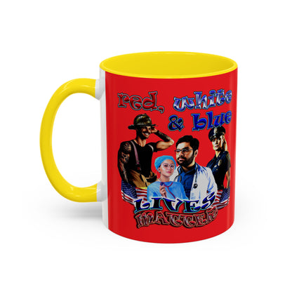 rw&b lives matter - Accent Mug (red)