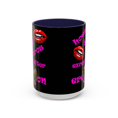 hoes b4 bros - Accent Mug (black)