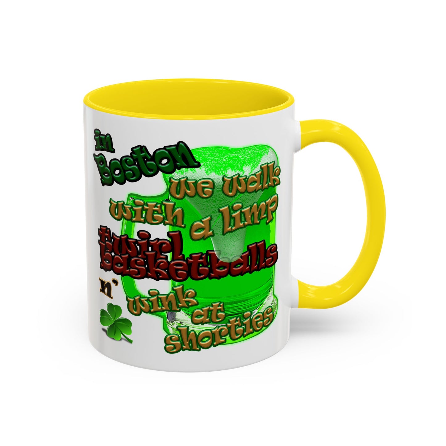 celtics logo - Accent Mug (white)