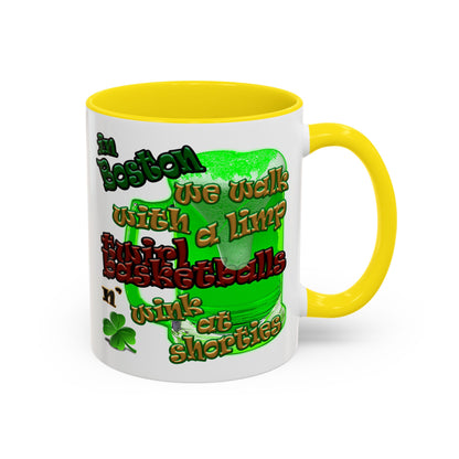 celtics logo - Accent Mug (white)
