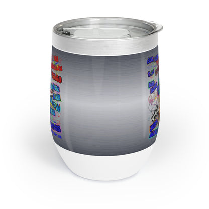 drop the beat - Chill Wine Tumbler  (brushed nickel)