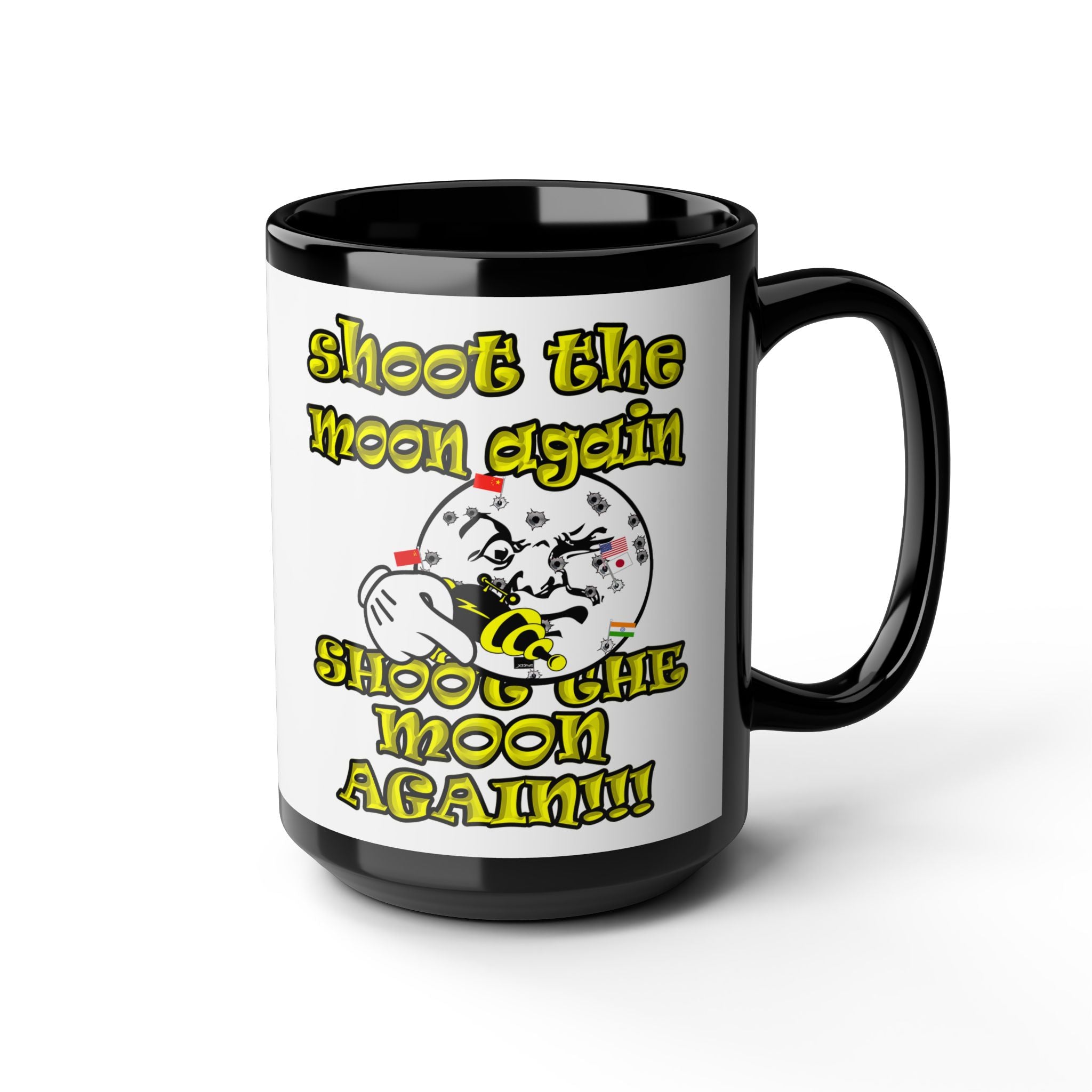 shoot the moon again - Black Mug (white)