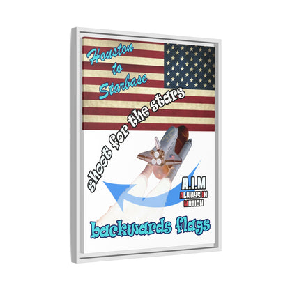 shoot for the stars - framed canvas art (white)