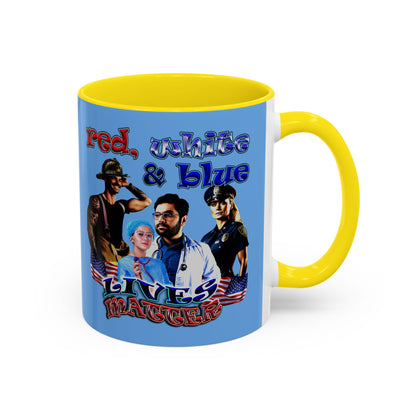 rw&b lives matter - Accent Mug (light blue)
