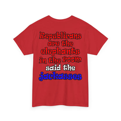 donkeys and elephants - Unisex Heavy Cotton Tee