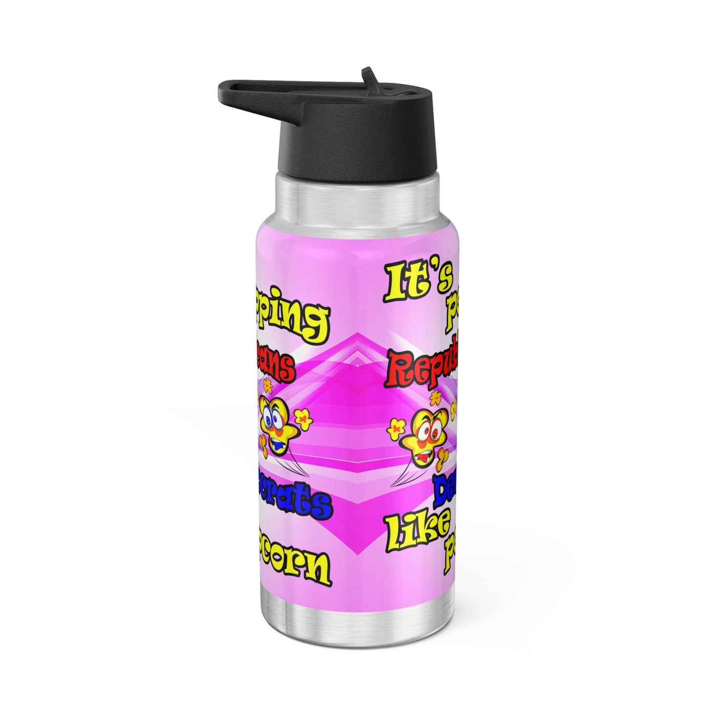 popping like popcorn - Gator Tumbler, 32oz  (light blue-pink wave)