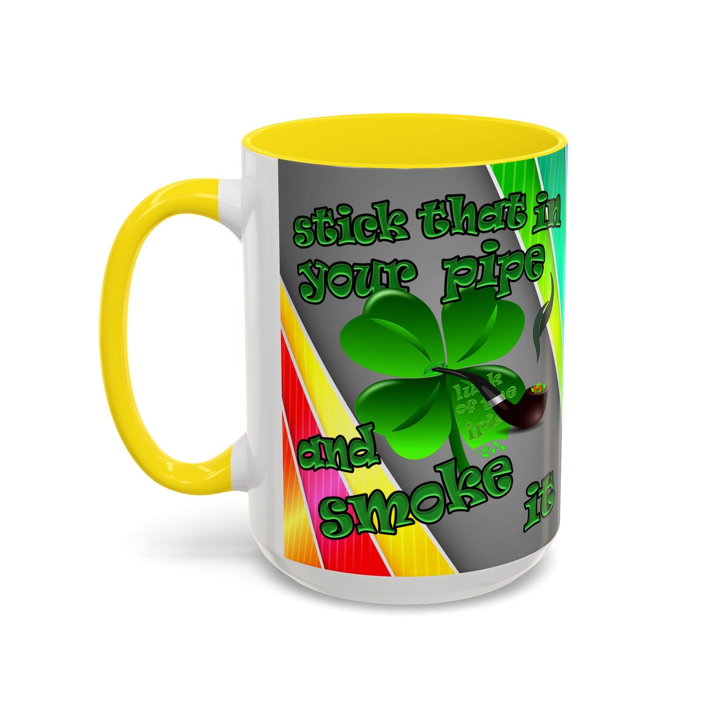celtics logo - Accent Mug (rainbow split)