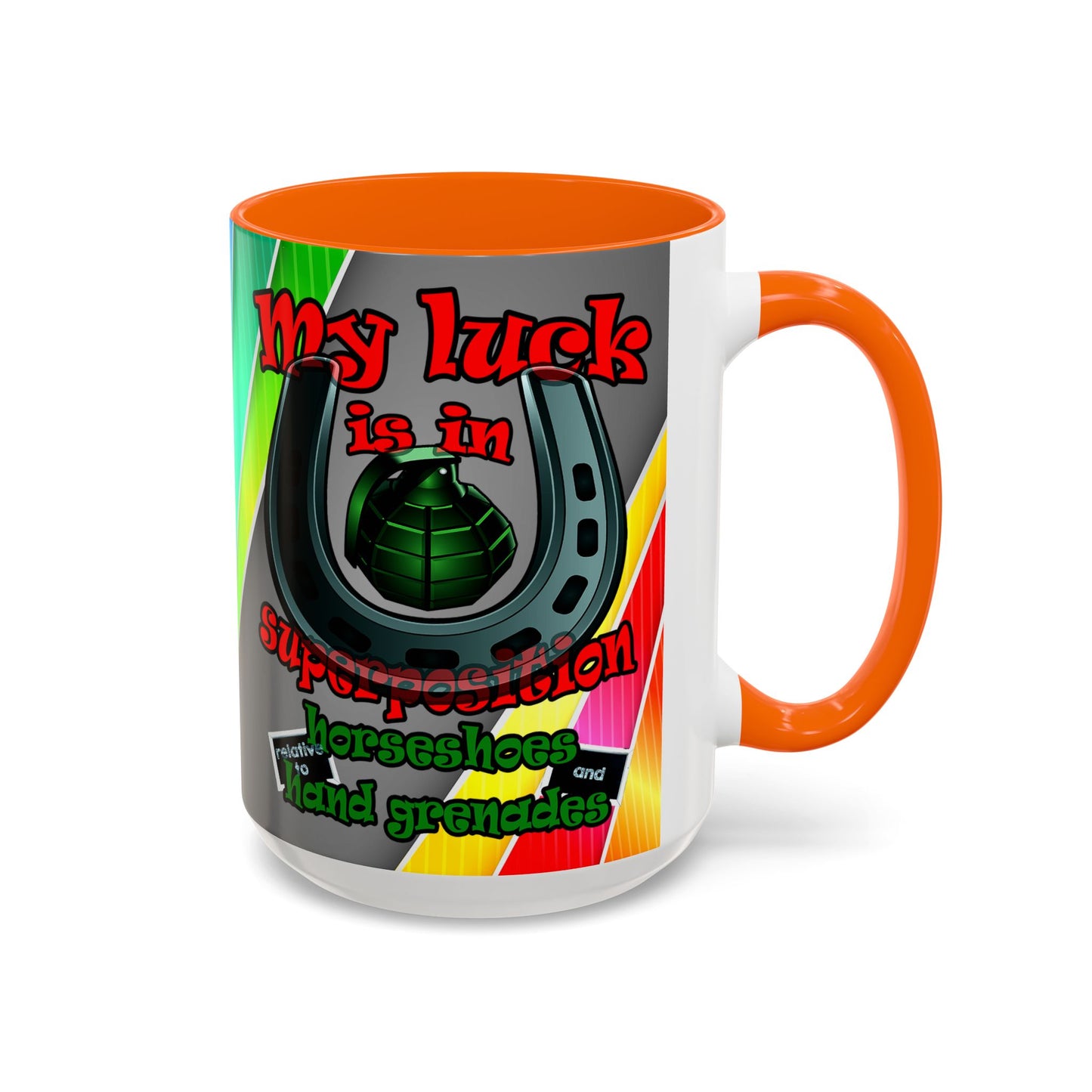 my luck - Accent Mug (rainbow split)