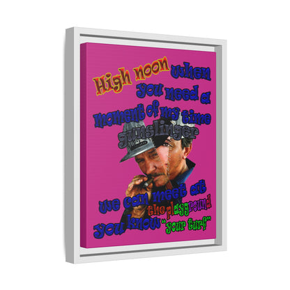 high noon - framed canvas art (pink)