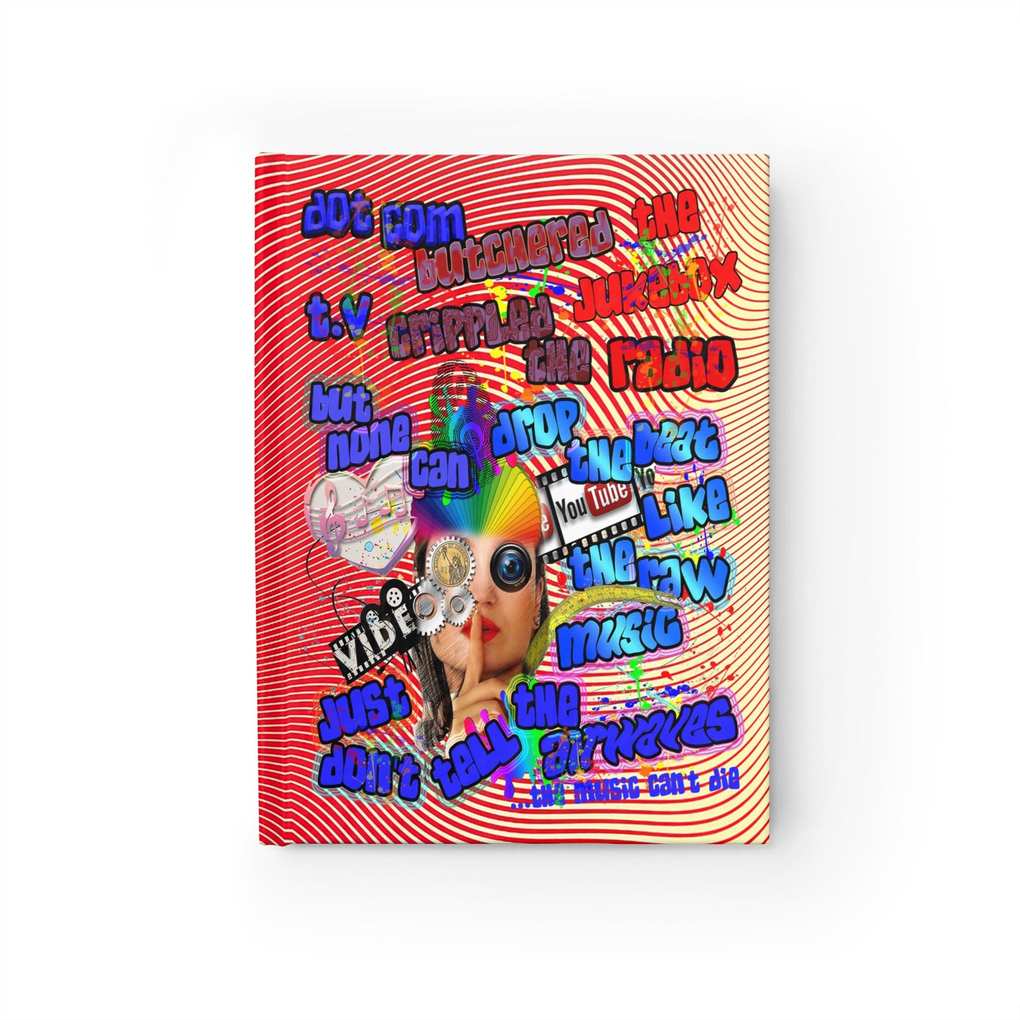 drop the beat - journal-lined (yellow-orange wave)