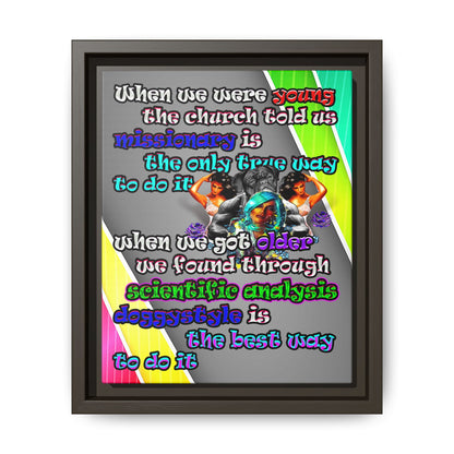 doggystyle - framed canvas art (rainbow split)