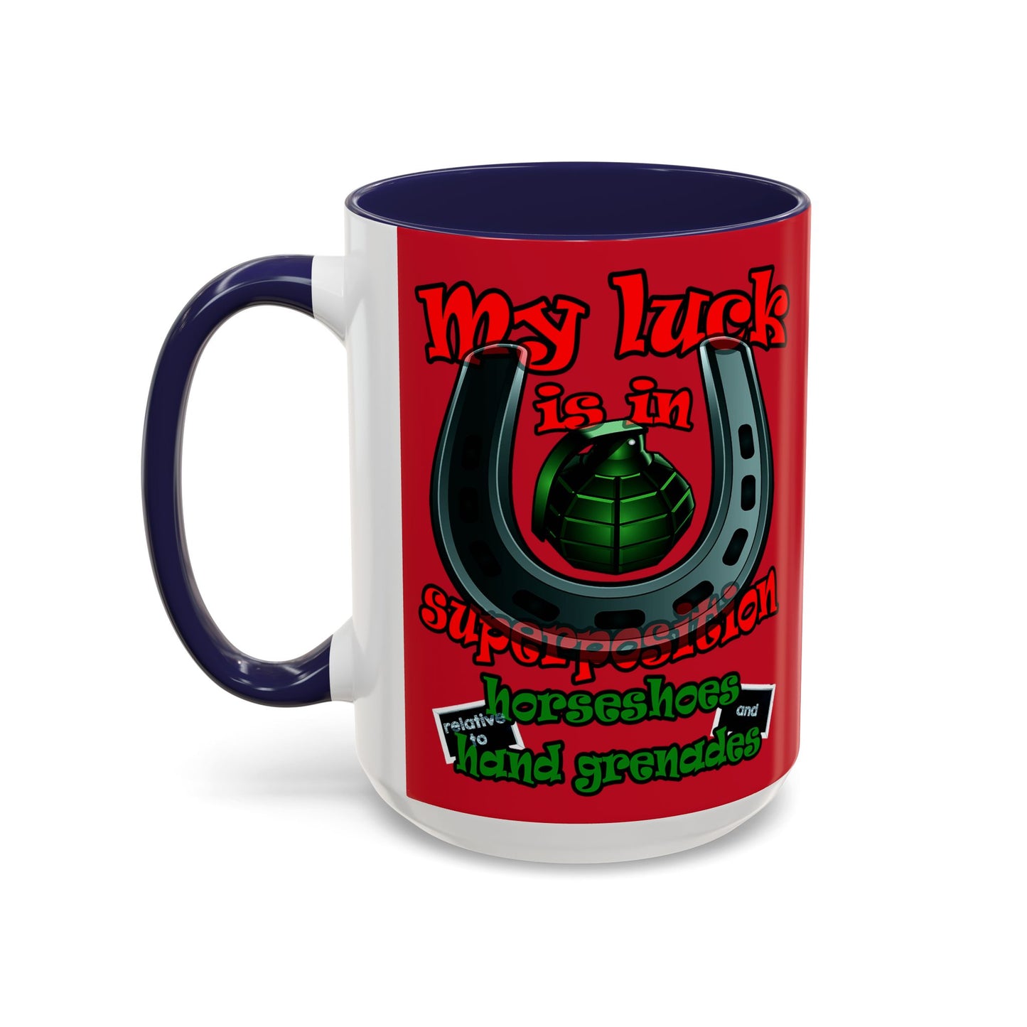 my luck - Accent Mug (dark red)