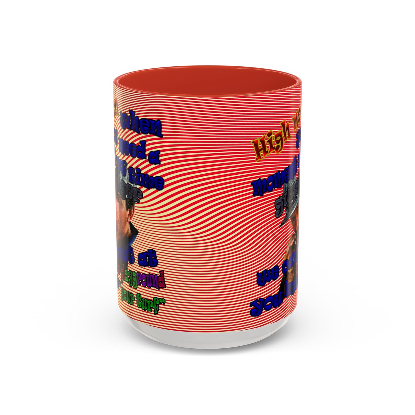 high noon - Accent Mug (yellow-orange wave)