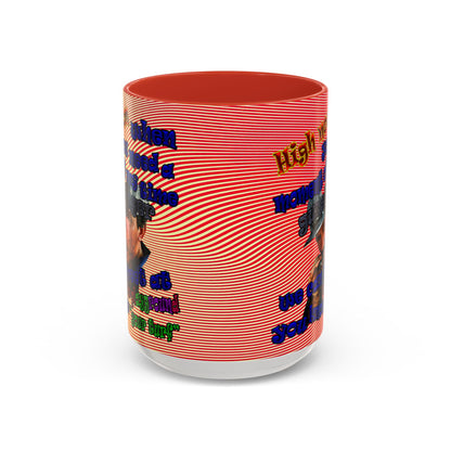 high noon - Accent Mug (yellow-orange wave)
