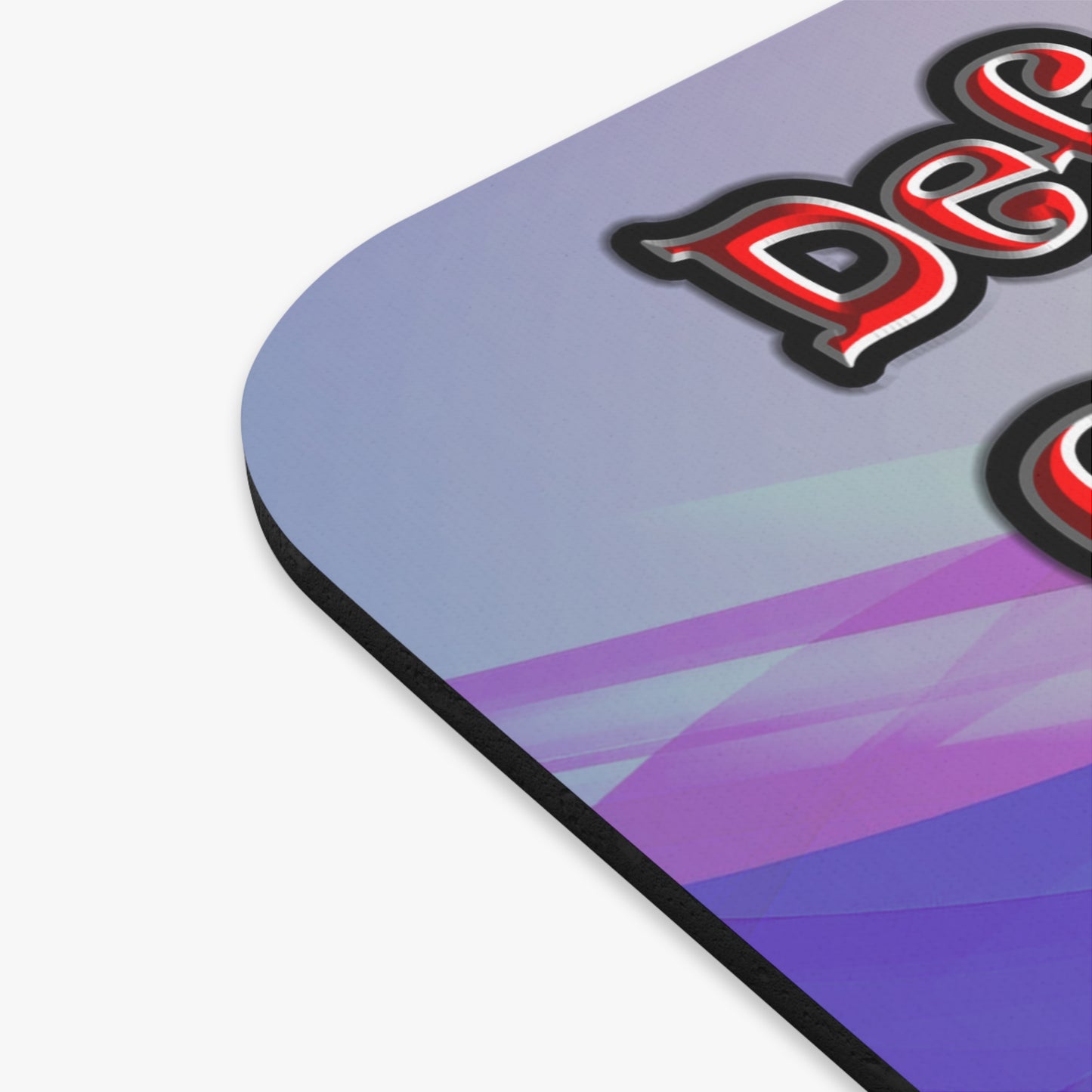 defy conquer reach - Mouse Pad (Rectangle) (light blue-pink wave)