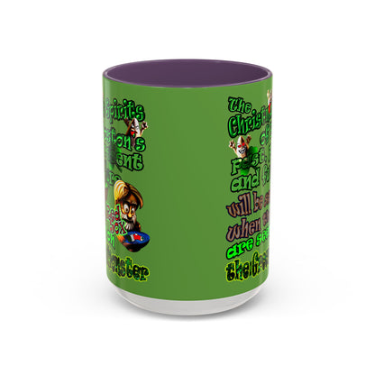 christmas spirits of boston - Accent Mug (green)