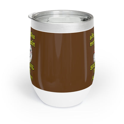 shoot the moon again - Chill Wine Tumbler (brown)