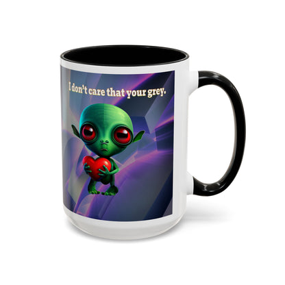 I don't care that your grey - Accent Mug (grey-pink wave)