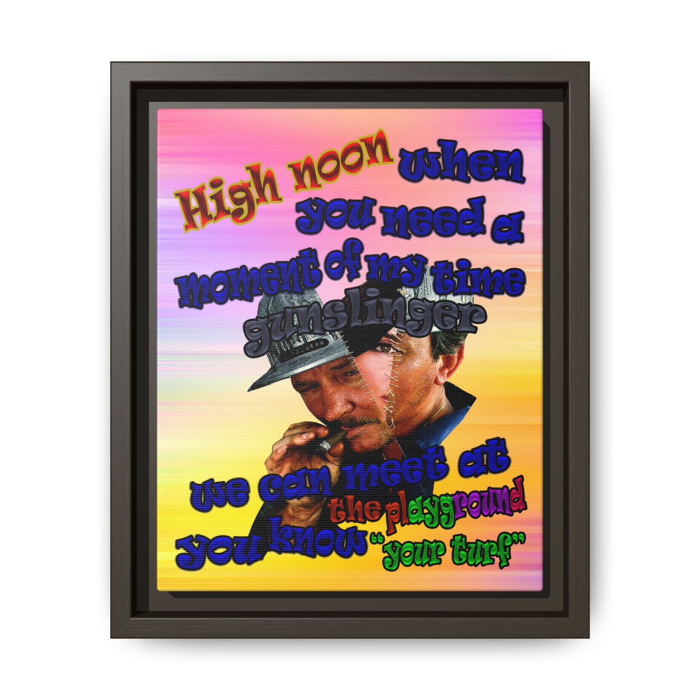 high noon - framed canvas art (color blur)
