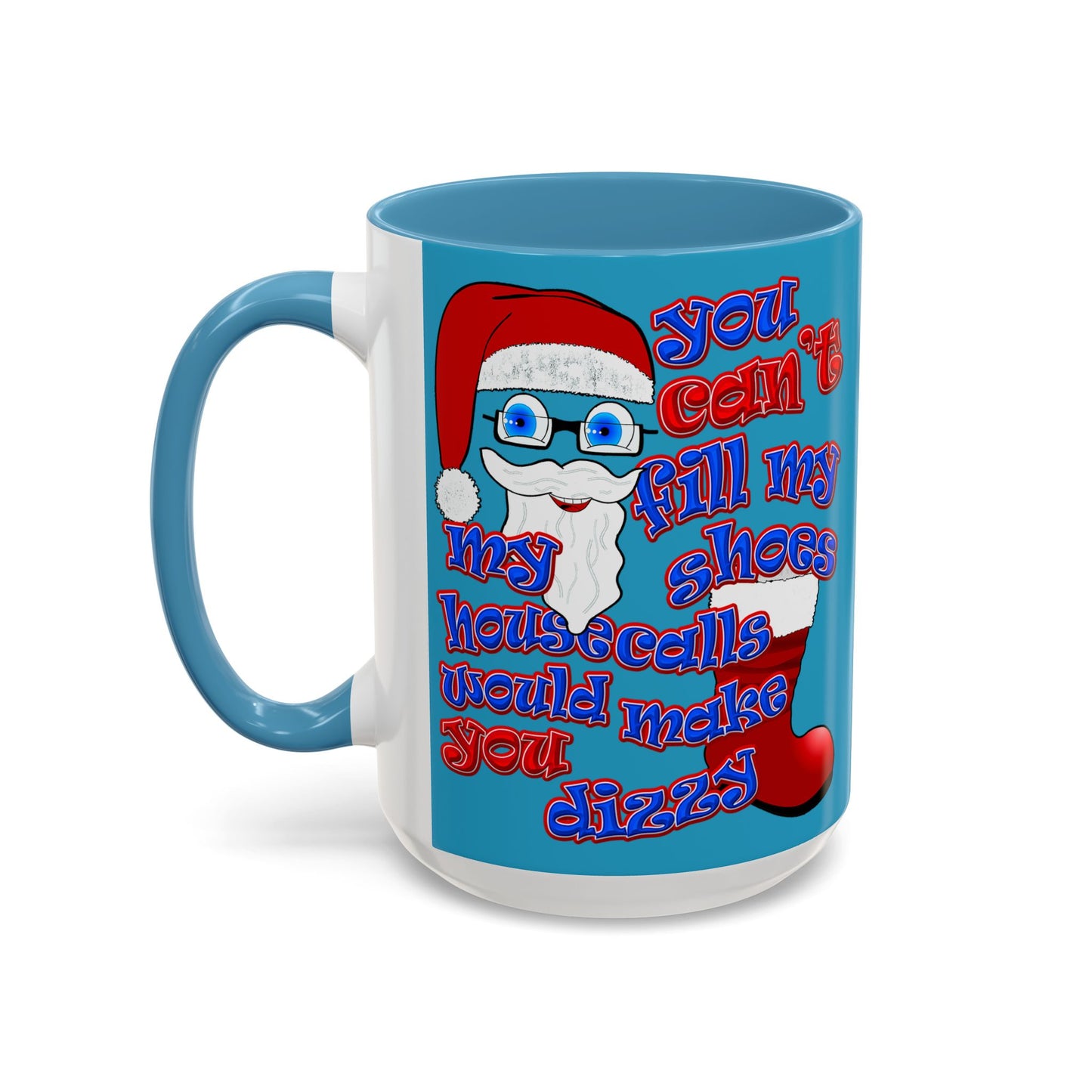 santa's shoes - Accent Mug (turquoise)