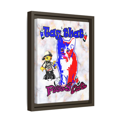 tag that - framed canvas art (white marble)