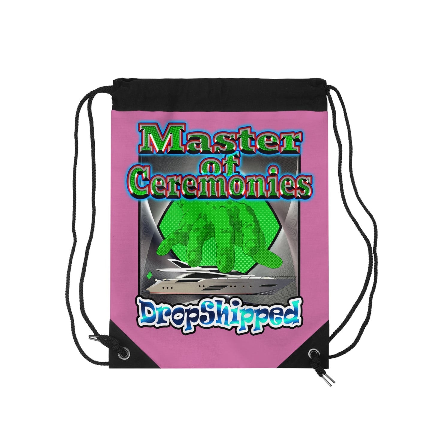 logo - Drawstring Bag (light pink)