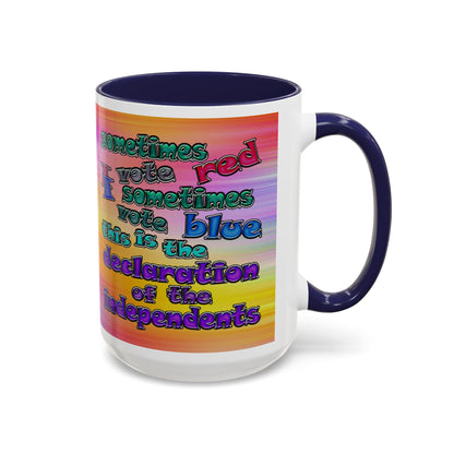 declaration of the independents - Accent Mug (color blur)