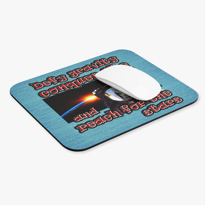 defy conquer reach - Mouse Pad (Rectangle) (faded blue)